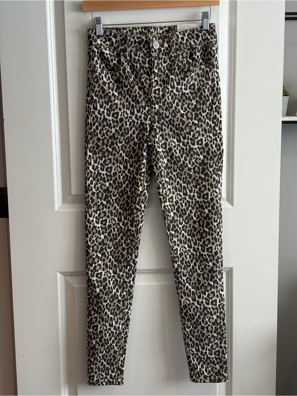 American Eagle Outfitters Leopard Print Skinny Jeans in Beige and Black
